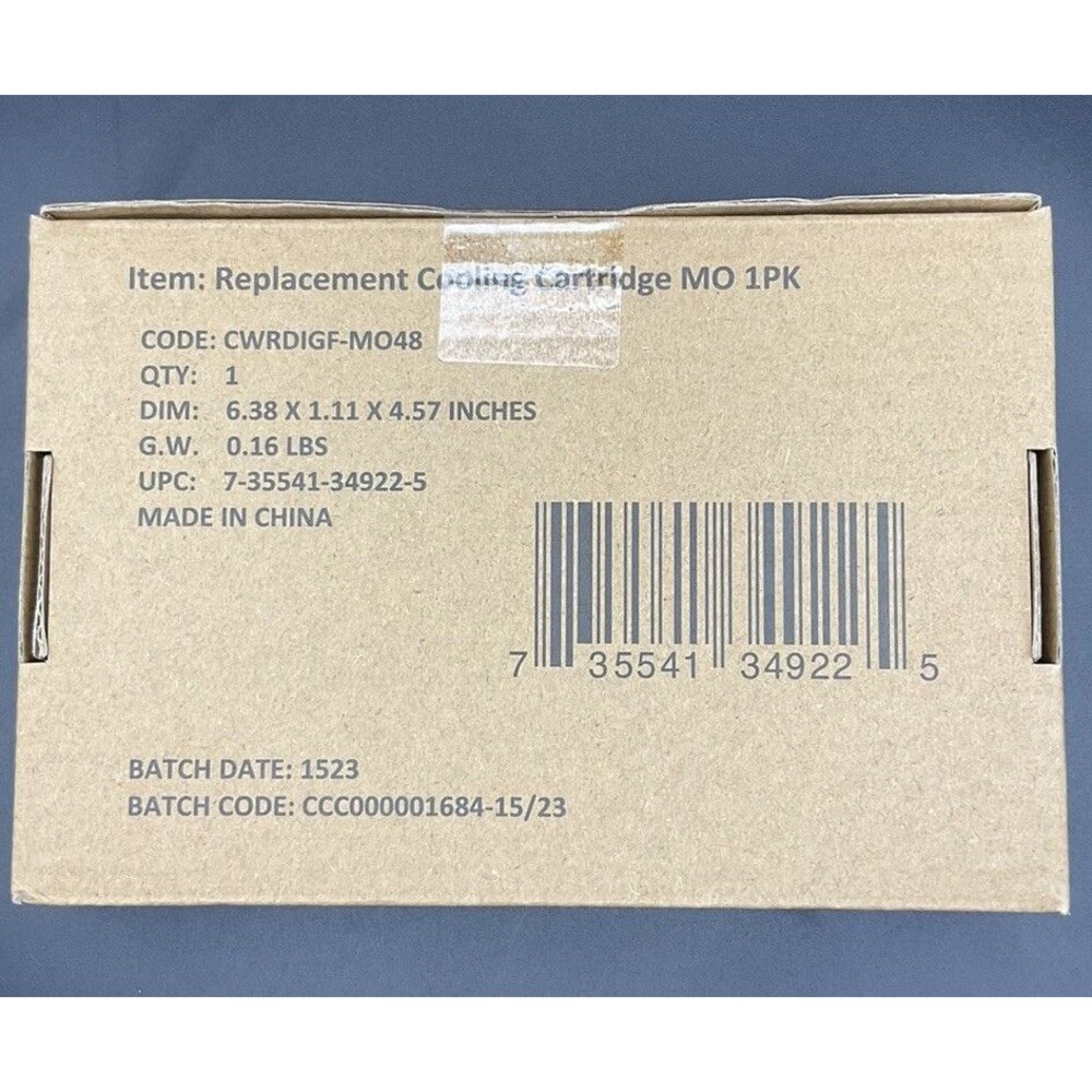 UNOPENED NIB Replacement Water Tank Cooling Cartridge CWRDIGF-MO48 Chillwell